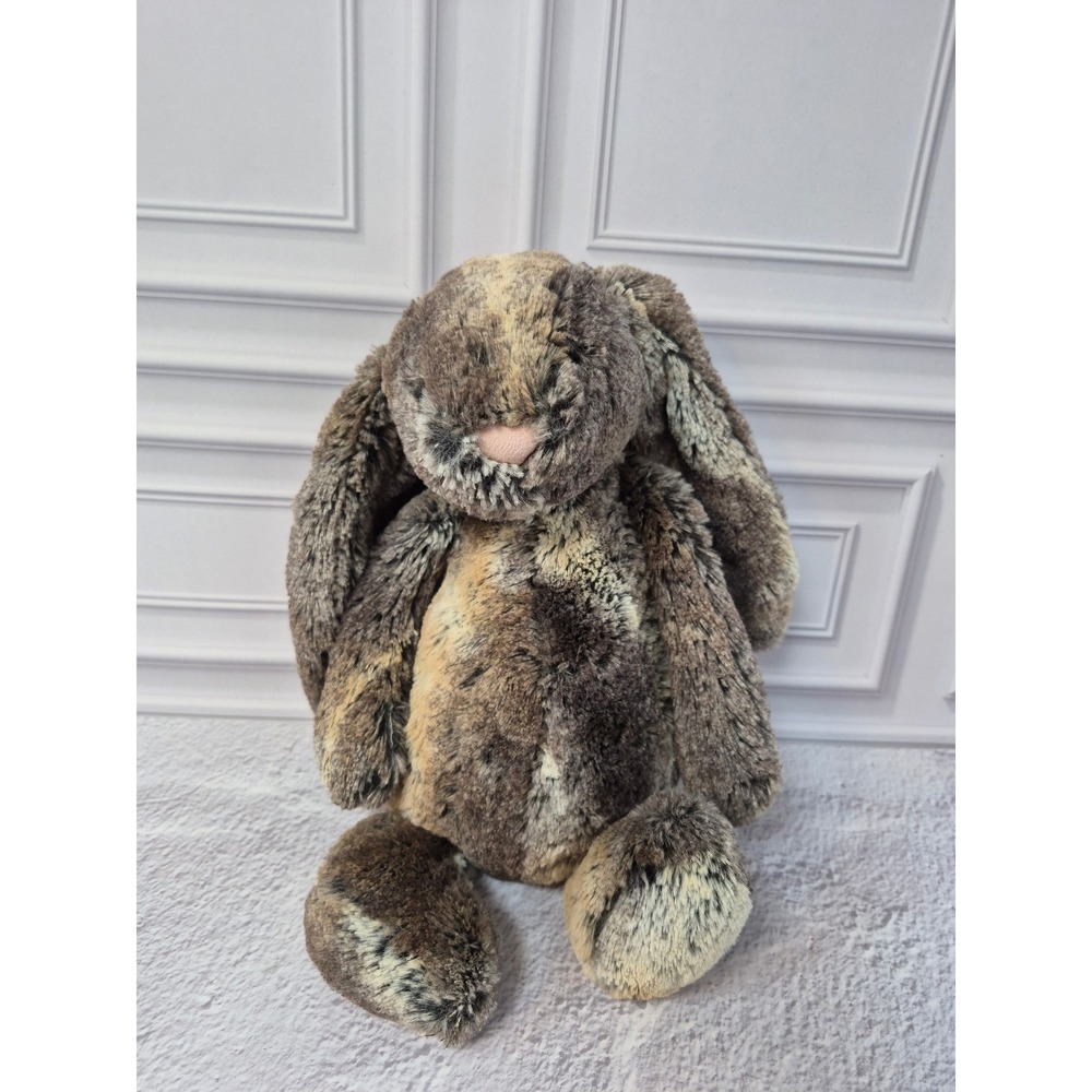 Jellycat London Bashful Woodland Bunny Brown Mottled Plush Stuffed Animal 12"